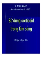 Bài giảng chuyển hóa các chất - Sử dụng corticoid trong lâm sàng part 1 doc