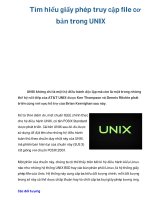 Tìm hiểu giấy phép truy cập file cơ bản trong UNIX ppsx