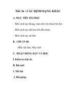 Giáo án tin học 9_ tiết 16 ppt