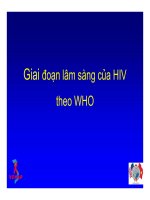 Bài giảng điều trị HIV : SINH BỆNH HỌC VÀ DIỄN BIẾN TỰ NHIÊN CỦA NHIỄM HIV part 9 pot