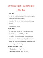 Giáo án Vật lý lớp 6 : Tên bài dạy : SỰ NÓNG CHẢY – SỰ ĐÔNG ĐẶC (Tiếp theo) pdf