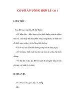 Giáo án Công nghệ lớp 6 : Tên bài dạy : CƠ SỞ ĂN UỐNG HỢP LÝ ( tt ) docx