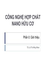 CÔNG NGHỆ HỢP CHẤT NANO HỮU CƠ - PHẦN 0 potx