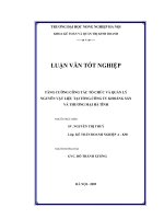 Tăng cường công tác tổ chức và quản lý nguyên vật liệu tại tổng công ty khoáng sản và thương mại hà tĩnh