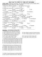 BÀI TẬP VỀ TIẾT LÝ THUYẾT ĐÃ HỌC ppt