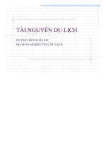 Tài nguyên du lịch quản lý tài nguyên du lịch