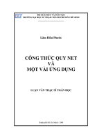Công thức quy net và một vài ứng dụng
