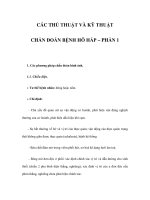 CÁC THỦ THUẬT VÀ KỸ THUẬT CHẨN ĐOÁN BỆNH HÔ HẤP – PHẦN 1 doc