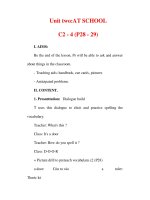 Giáo án Anh văn lớp 6 : Tên bài dạy : Unit two:AT SCHOOL C2 - 4 (P28 - 29) ppt