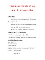 Giáo án Công nghệ lớp 6 : Tên bài dạy : THỰC HÀNH SẮP XẾP ĐỒ ĐẠC HỢP LÝ TRONG GIA ĐÌNH ppt