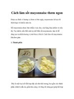 Cách làm sốt mayonnaise thơm ngon potx