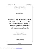 phân tích nguyên lý hoạt động đặc điểm cấu tạo và sửa chữa bộ điều tốc woodward ug – 8 trong hệ thống nhiên liệu động cơ diesel tàu thủy
