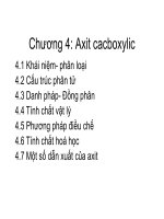 Bài giảng dẫn xuất Hydrocacbone - Axit cacboxylic part 1 docx