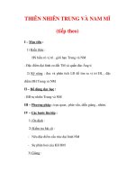 Giáo án ĐỊa lý lớp 7 : Tên bài dạy : THIÊN NHIÊN TRUNG VÀ NAM MĨ (tiếp theo) ppt