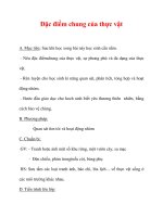 Giáo án Sinh học lớp 6 : Tên bài dạy : Đặc điểm chung của thực vật ppt