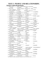 TEST 5 : PEOPLE AND RELATIONSHIPS pdf