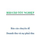 Báo cáo chuyên đề: Doanh thu và nợ phải thu docx