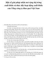 Một số giải pháp nhằn mở rộng thị trờng xuất khẩu và thúc đẩy hoạt động xuất khẩu của Tổng công ty Rau quả Việt Nam_5 ppt