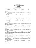 THI HỌC KÌ I MÔN: VẬT LÍ 12 BAN CƠ BẢN Mã đề 246 pptx