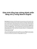Giáo trình tổng hợp những thành phần đáng chú ý trong Search Engine phần 1 potx