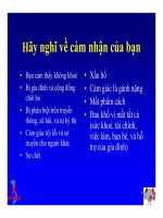 Bài giảng điều trị HIV - Nhu cầu về tâm lý & Xã hội của người nhiễm HIV/AIDS tại Việt Nam part 2 pot