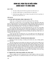 Đánh giá, phân tích vả điều chỉnh chính sách y tế cộng đồng pdf