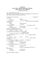 ĐỀ LUYỆN THI THỬ ĐẠI HỌC NĂM 2011 MÔN : TIẾNG ANH – ĐỀ SỐ 28 docx