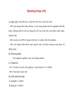 Giáo án Sinh học lớp 6 : Tên bài dạy : Quang hợp (tt) potx