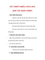 Giáo án Giáo dục công dân lớp 6 : Tên bài dạy : YÊU THIÊN NHIÊN, SỐNG HOÀ HỢP VỚI THIÊN NHIÊN ppsx