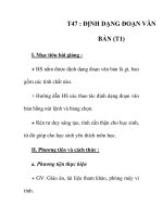 Giáo án tin học 6_ tiết 47 pps