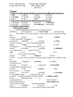 ĐỀ THI TRẮC NGHIỆM MÔN: TIẾNG ANH (BỘ ĐỀ 2) ppsx
