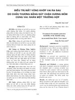 ĐIỀU TRỊ MẤT VỮNG KHỚP VAI RA SAU DO CHẤN THƯỚNG BẰNG NÚT CHẬN XƯƠNG MỎM CÙNG VAI pptx