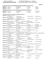 ĐỀ THI THỬ ĐẠI HỌC LẦN 1 - NĂM 2011 Môn Tiếng Anh - Code : 151 pptx