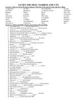 LUYỆN THI TRẮC NGHIỆM ANH VĂN potx