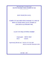 đánh giá một số đặc điểm nông sinh học của một số dòng lúa được phân lập từ tổ hợp lai (n46 x bt13) tại tỉnh phú thọ