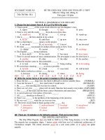 ĐỀ THI CHỌN HỌC SINH GIỎI TỈNH LỚP 12 THPT Môn thi: Tiếng Anh (Bảng A) ppsx