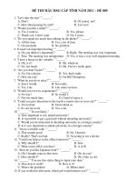 ĐỀ THI MẪU HSG CẤP TỈNH NĂM 2011 – ĐỀ 009 ppsx