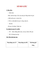 Giáo án môn Toán lớp 6 : Tên bài dạy : SỐ ĐO GÓC ppt