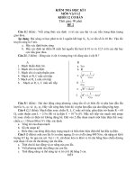 KIỂM TRA HỌC KÌ I MÔN VẬT LÍ KHỐI 12 CƠ BẢN - ĐỀ 2 docx