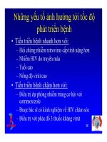 Bài giảng điều trị HIV : SINH BỆNH HỌC VÀ DIỄN BIẾN TỰ NHIÊN CỦA NHIỄM HIV part 8 potx