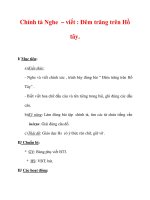 Giáo án Tiếng Việt lớp 3 : Tên bài dạy : Chính tả Nghe – viết : Đêm trăng trên Hồ tây. pps