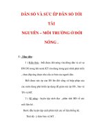Giáo án ĐỊa lý lớp 7 : Tên bài dạy : DÂN SỐ VÀ SỨC ÉP DÂN SỐ TỚI TÀI NGUYÊN – MÔI TRƯỜNG Ở ĐỚI NÓNG . ppsx