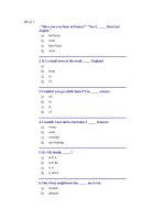 Đề thi trắc nghiệm số 1 doc