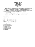 KIỂM TRA HỌC KÌ I MÔN VẬT LÍ KHỐI 12 CƠ BẢN - ĐỀ 1 pps