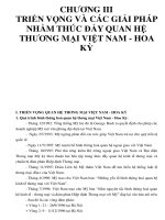 CHƯƠNG III TRIỂN VỌNG VÀ CÁC GIẢI PHÁP NHẰM THÚC ĐẨY QUAN HỆ THƯƠNG MẠI VIỆT NAM - HOA KỲ_P1 pptx
