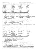 THE 45’ ENGLISH TEST (1) 2010-1011 potx