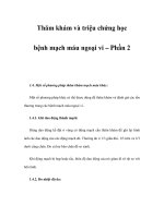 Thăm khám và triệu chứng học bệnh mạch máu ngoại vi – Phần 2 potx