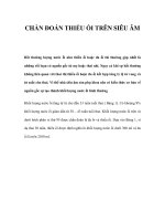 CHẨN ĐOÁN THIỂU ỐI TRÊN SIÊU ÂM pptx