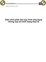 Giáo trình phân tích quy trình ứng dụng những loại mô hình mạng thực tế p1 ppt