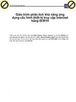 Giáo trình phân tích khả năng ứng dụng cấu hình thiết bị truy cập intermet bằng IS3010 p1 pdf